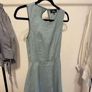 Winsome mint blue backless skater dress